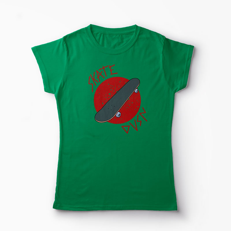 Tricou Skateboard Division - Femei-Verde