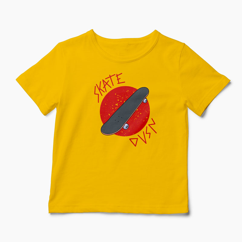 Tricou Skateboard Division - Copii-Galben
