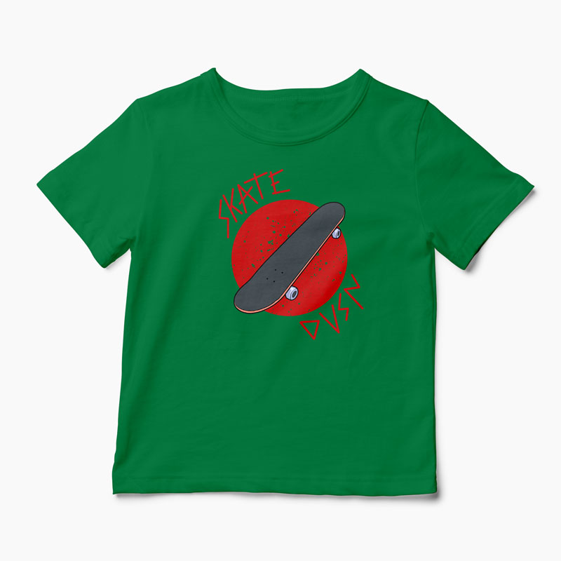 Tricou Skateboard Division - Copii-Verde