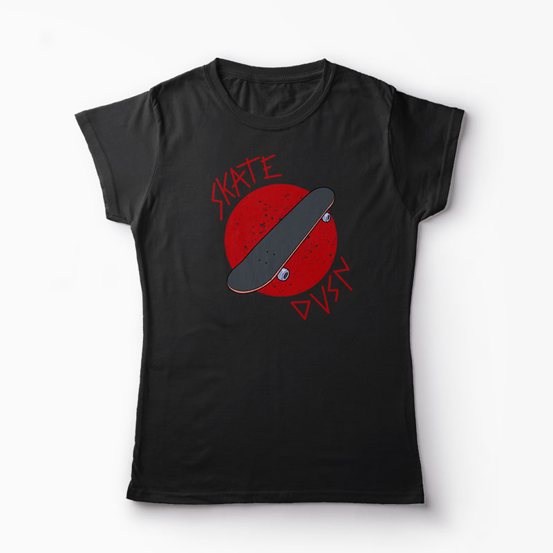 Tricou Skateboard Division - Femei-Negru