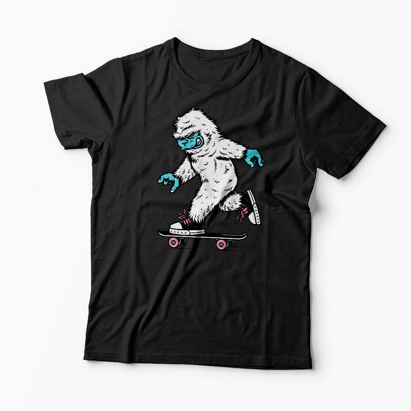 Tricou Skateboarding Yeti - Bărbați-Negru