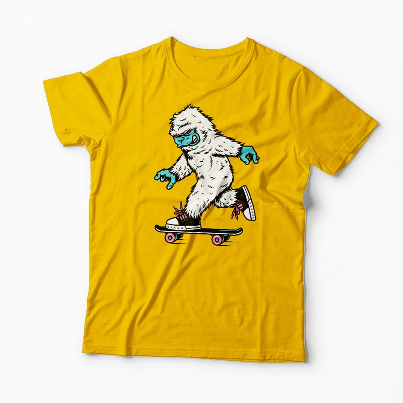Tricou Skateboarding Yeti - Bărbați-Galben