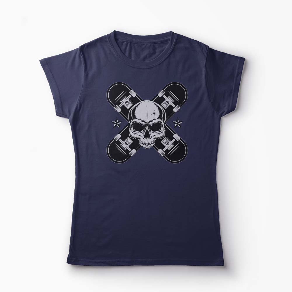 Tricou Skater Skull - Femei-Bleumarin