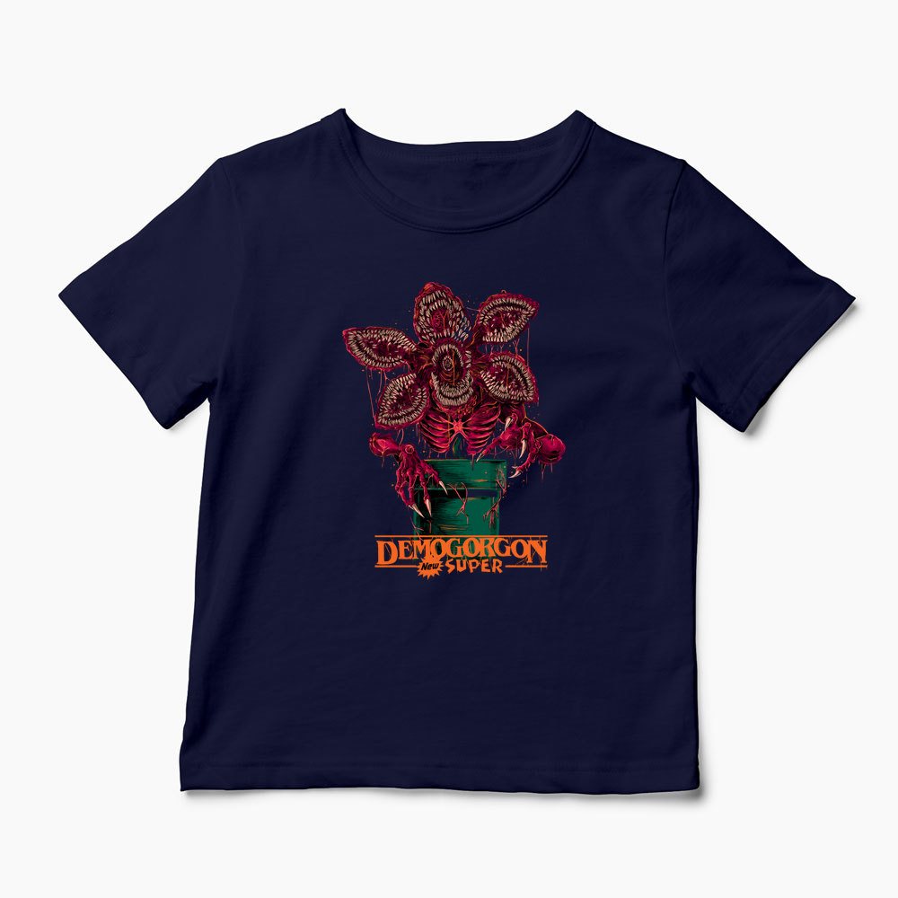 Tricou Stranger Things Demogorgon Super - Copii-Bleumarin