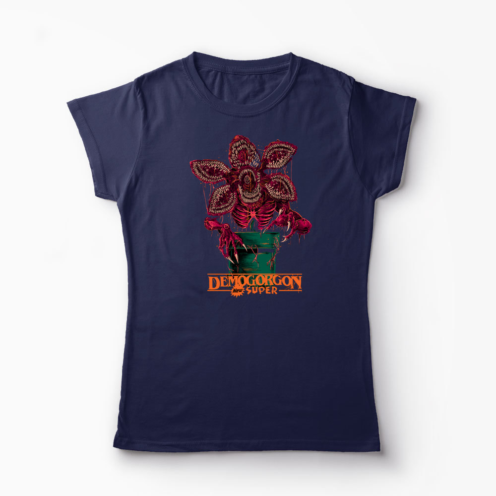 Tricou Stranger Things Demogorgon Super - Femei-Bleumarin