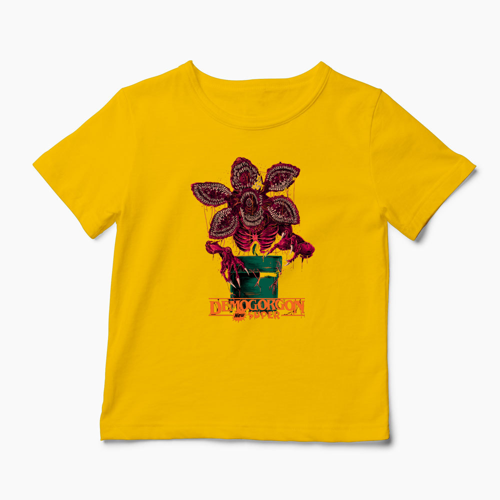 Tricou Stranger Things Demogorgon Super - Copii-Galben