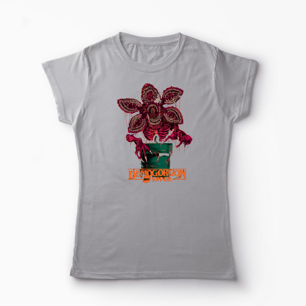 Tricou Stranger Things Demogorgon Super - Femei-Gri