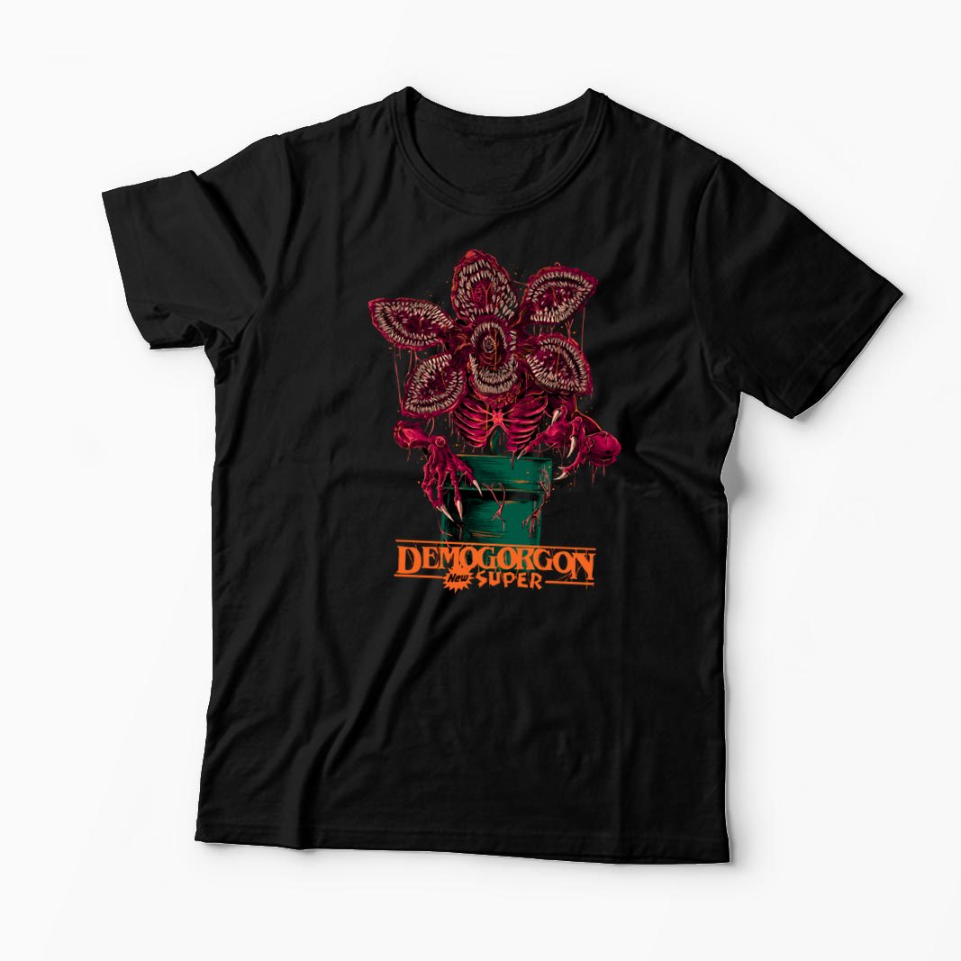 Tricou Stranger Things Demogorgon Super - Bărbați-Negru