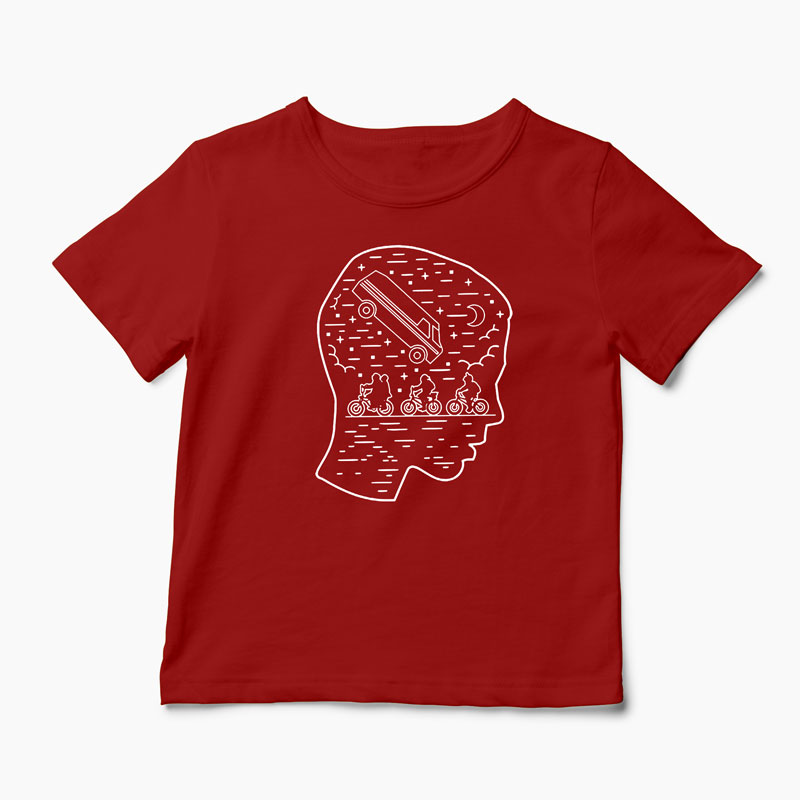 Tricou Stranger Things Team Eleven - Copii-Roșu