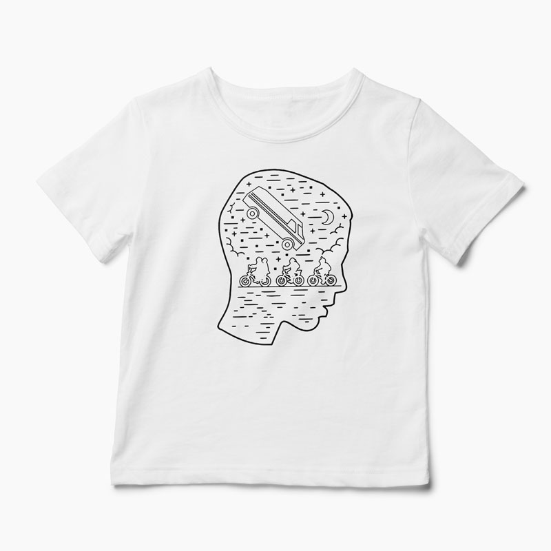 Tricou Stranger Things Team Eleven - Copii-Alb