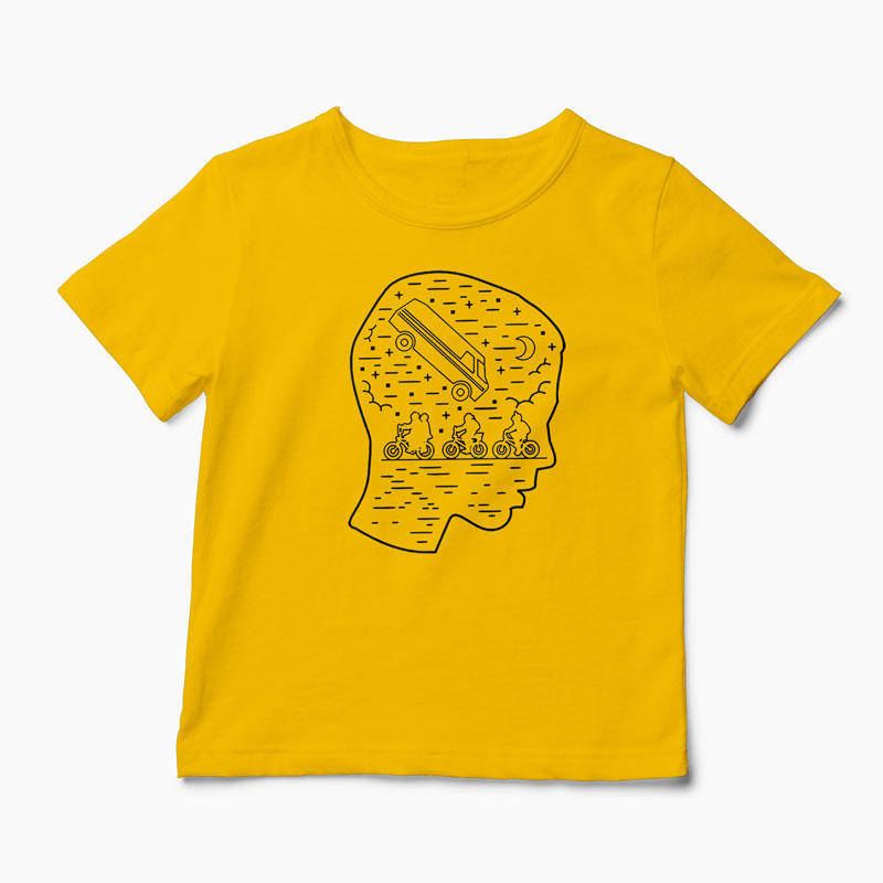 Tricou Stranger Things Team Eleven - Copii-Galben