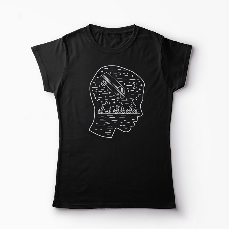 Tricou Stranger Things Team Eleven - Femei-Negru