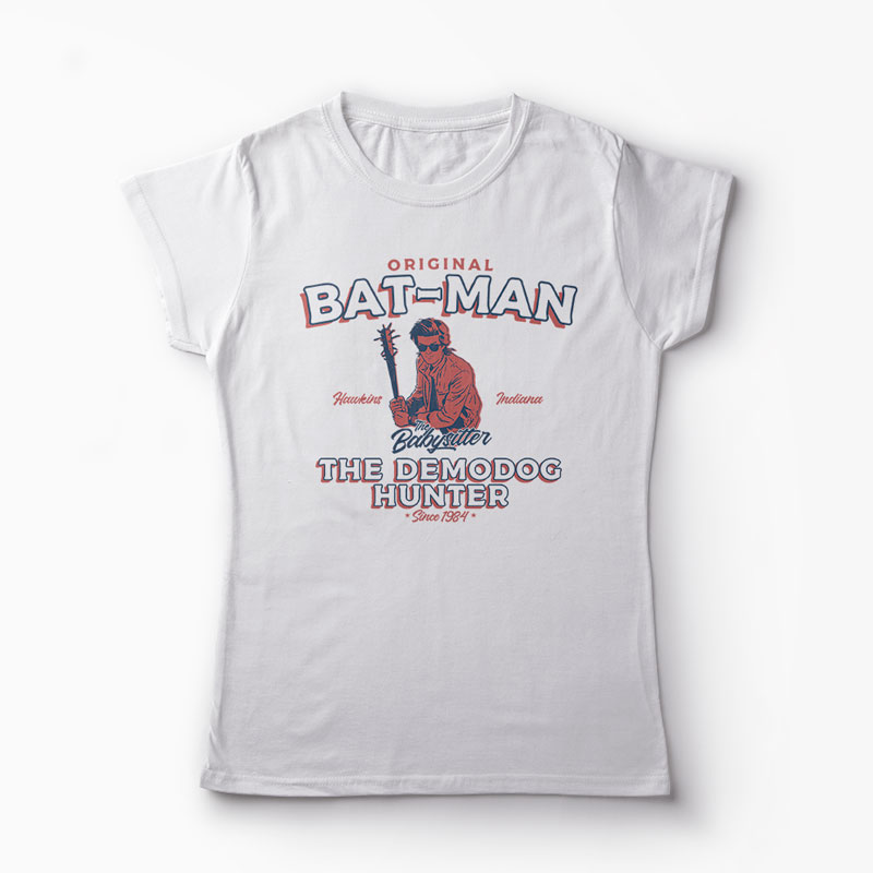 Tricou Stranger Things The Demodog Hunter - Femei-Alb