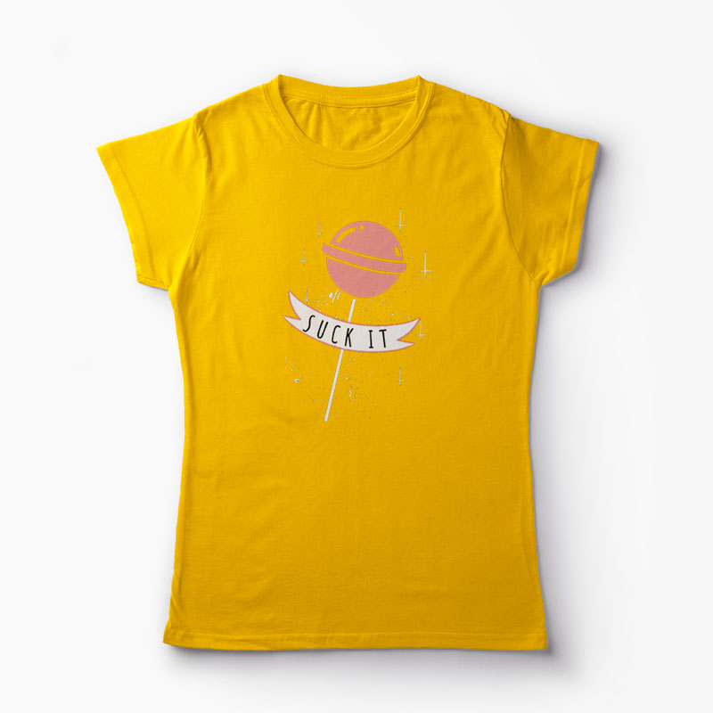 Tricou Suck It - Femei-Galben