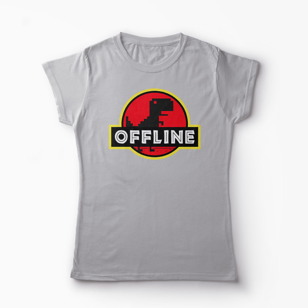 Tricou T-Rex Offline - Femei-Gri