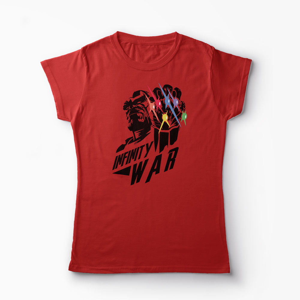 Tricou Thanos Infinity War Marvel - Femei-Roșu