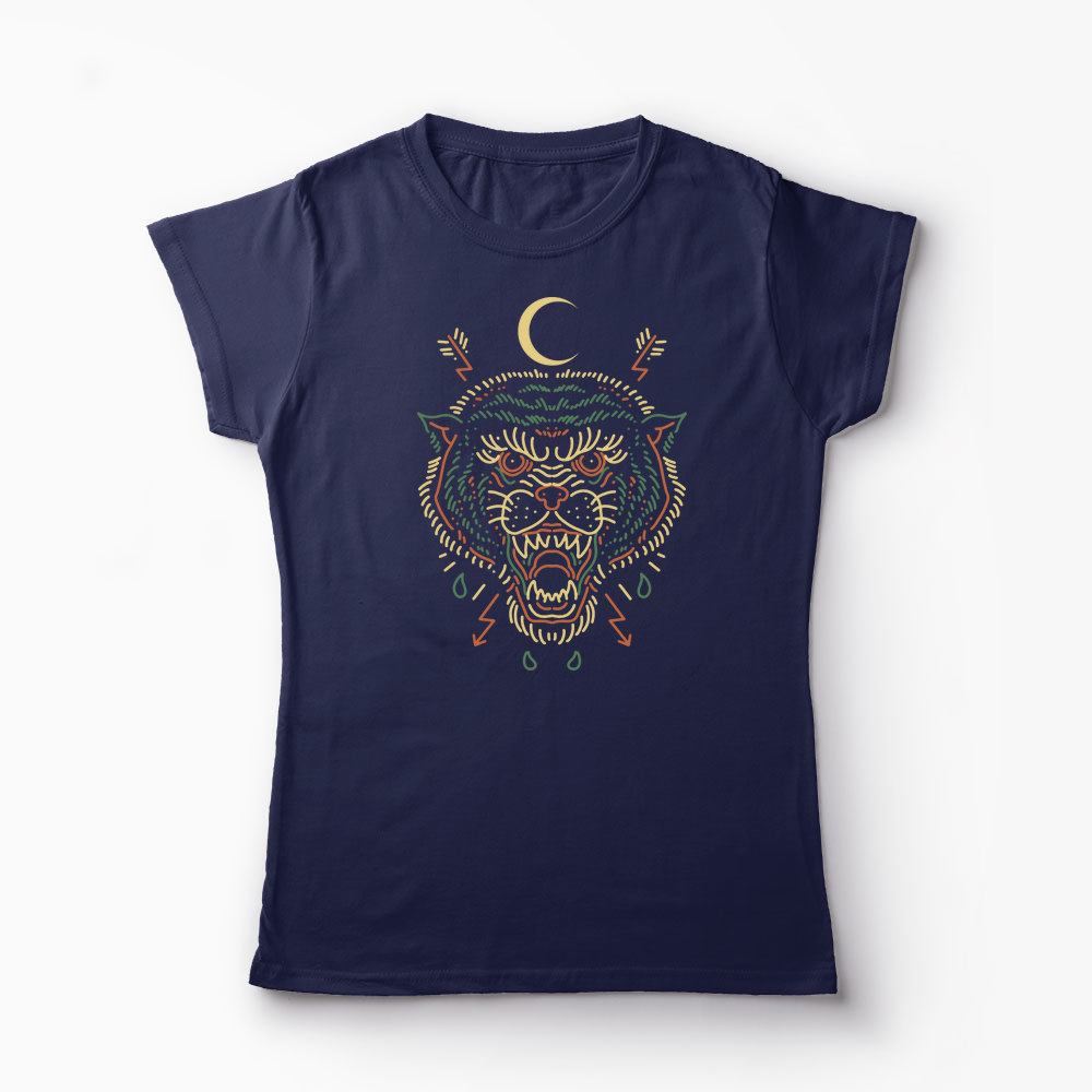 Tricou Tigru Luptător - Femei-Bleumarin