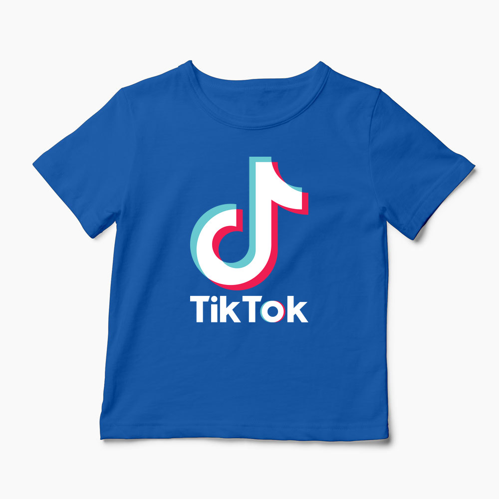 Tricou TikTok Logo - Copii-Albastru Regal