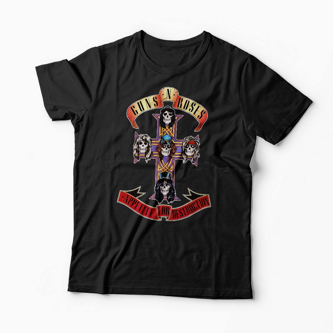 Tricou Trupa Rock - Guns N Roses - Bărbați-Negru
