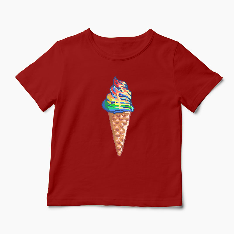 Tricou Unicorn - Crema de Unicorn - Copii-Roșu