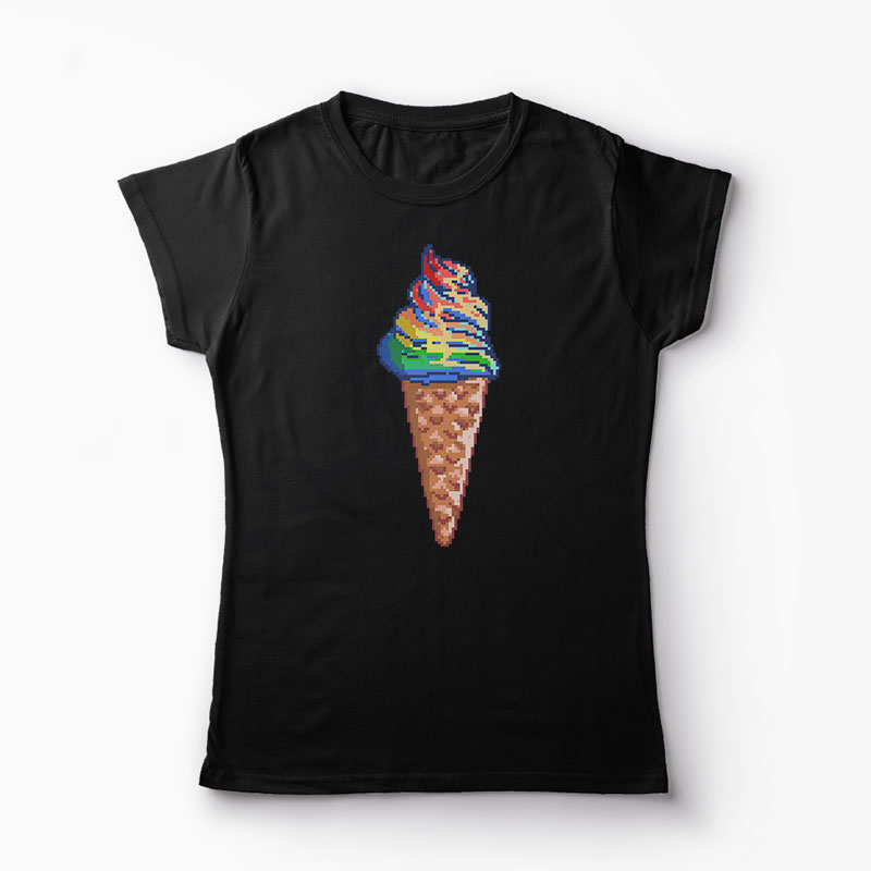 Tricou Unicorn - Crema de Unicorn - Femei-Negru