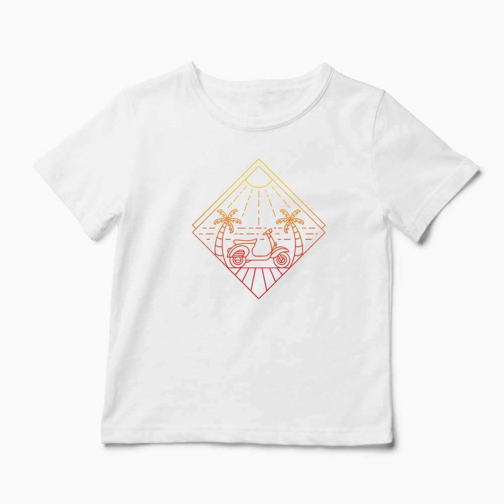 Tricou Vacanță pe Scuter - Copii-Alb