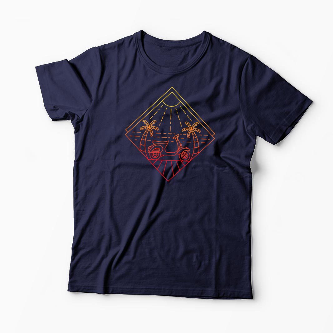 Tricou Vacanță pe Scuter - Bărbați-Bleumarin