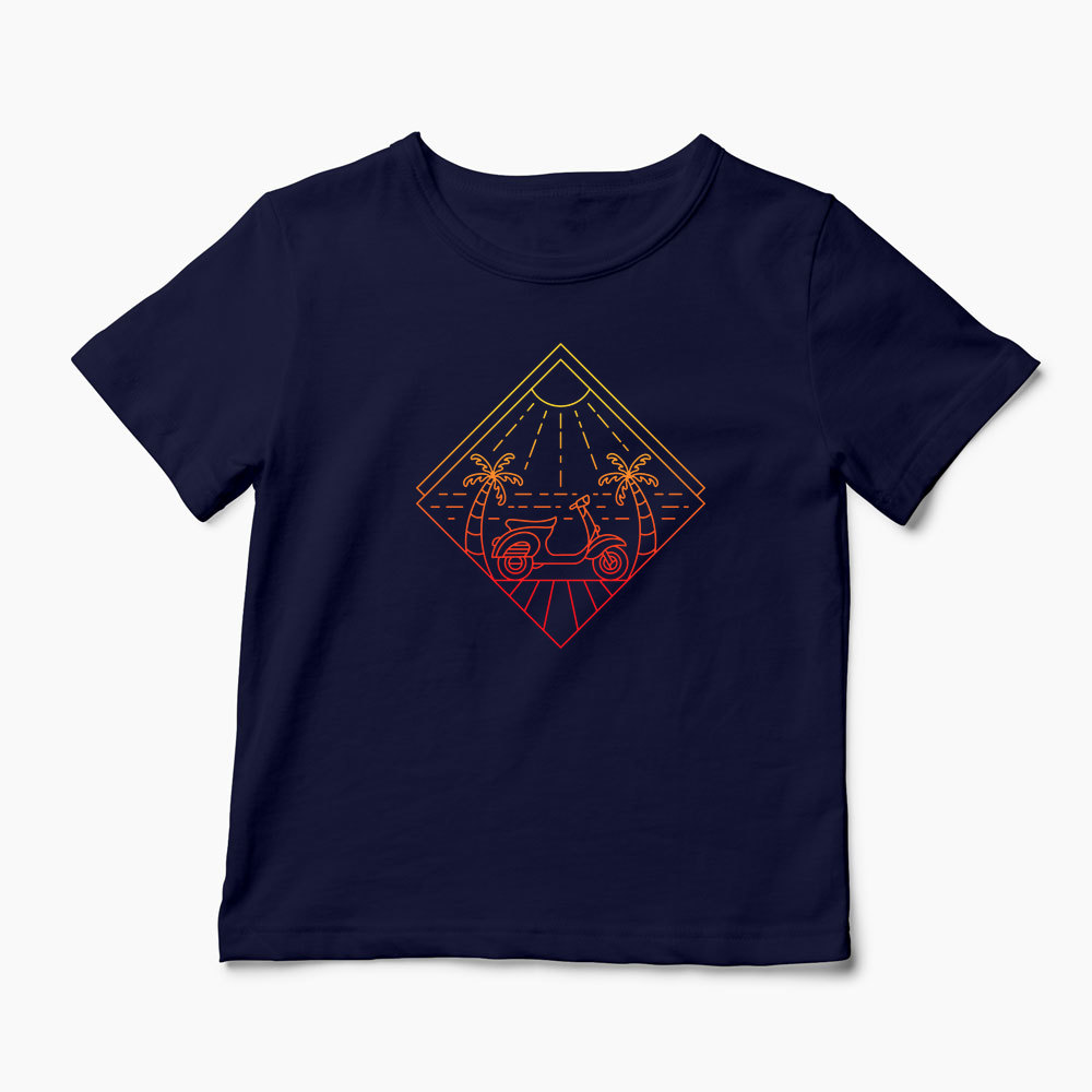Tricou Vacanță pe Scuter - Copii-Bleumarin