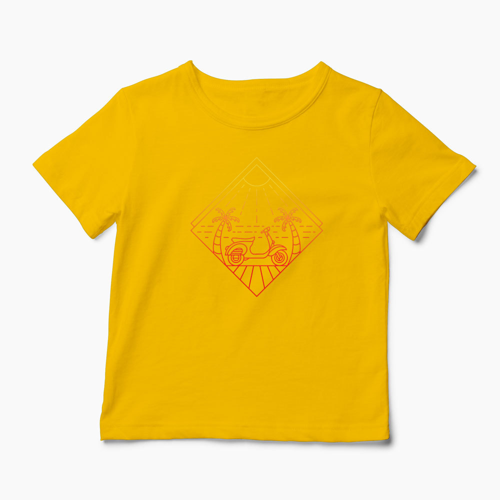 Tricou Vacanță pe Scuter - Copii-Galben