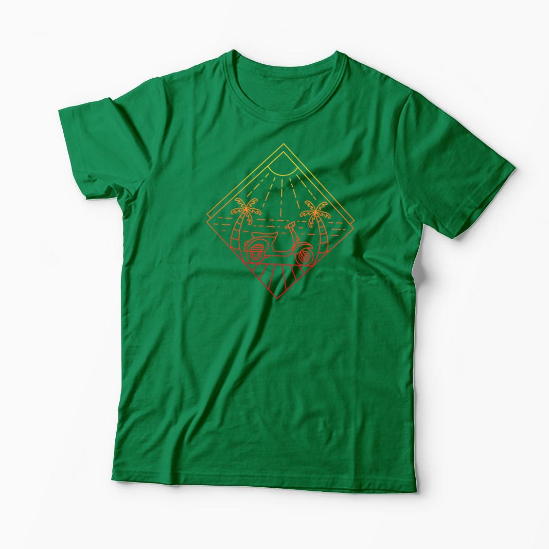 Tricou Vacanță pe Scuter - Bărbați-Verde
