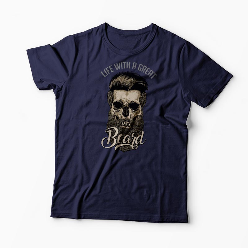 Tricou Viață cu o Barbă Mare - Bărbați-Bleumarin