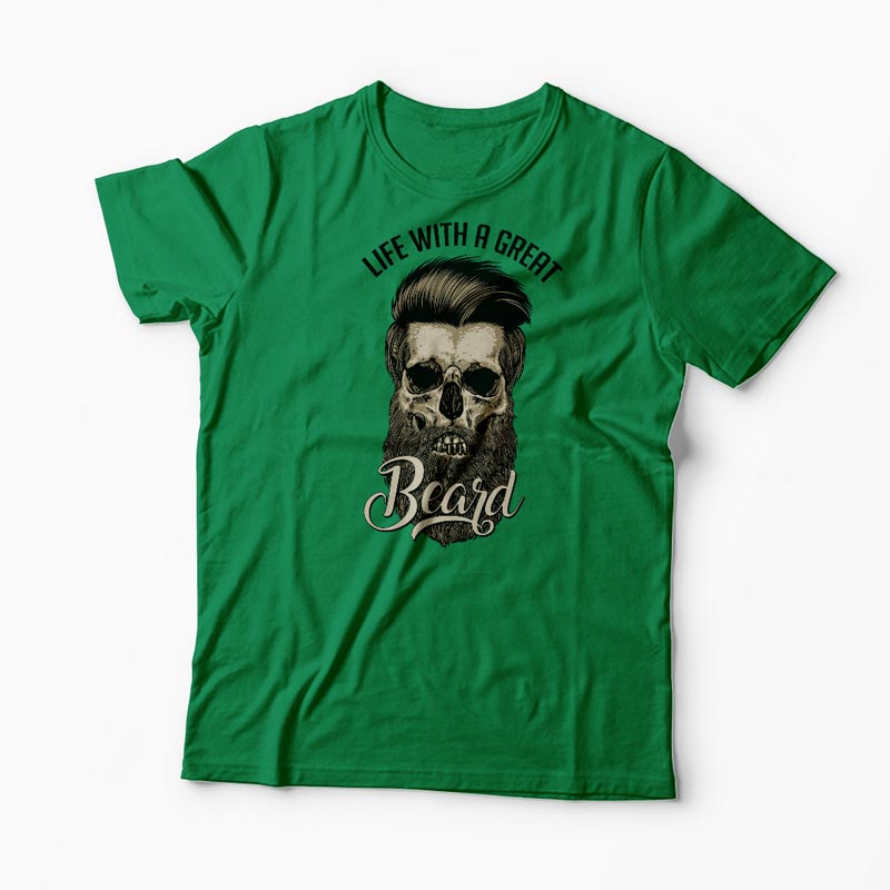 Tricou Viață cu o Barbă Mare - Bărbați-Verde