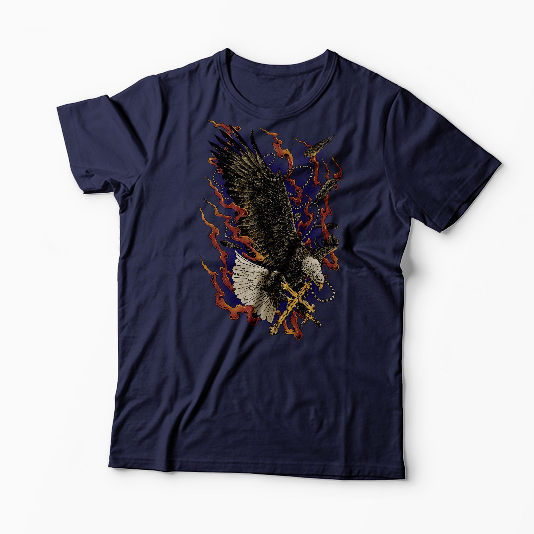 Tricou Vultur Cruce - Bărbați-Bleumarin