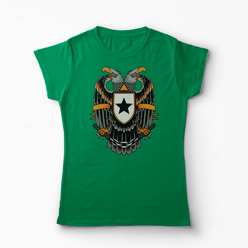 Tricou Vultur Stea - Femei-Verde
