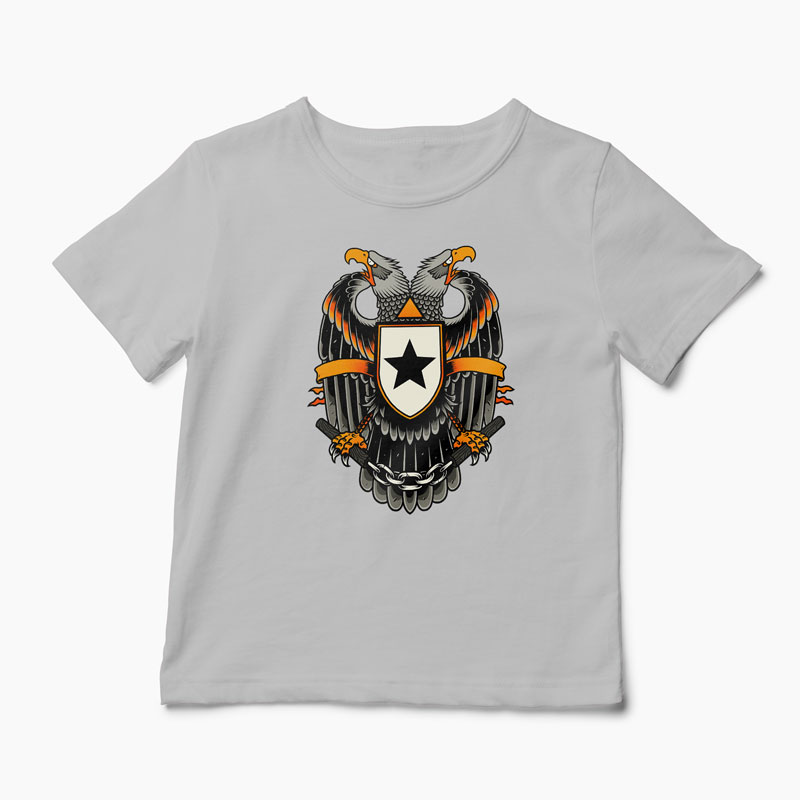 Tricou Vultur Stea - Copii-Gri