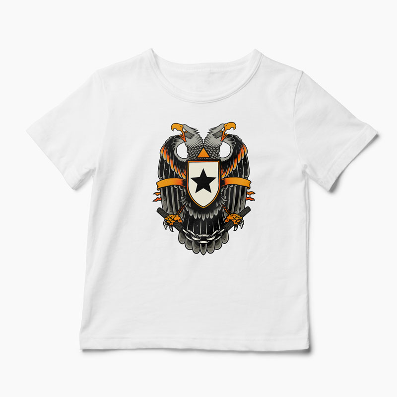 Tricou Vultur Stea - Copii-Alb