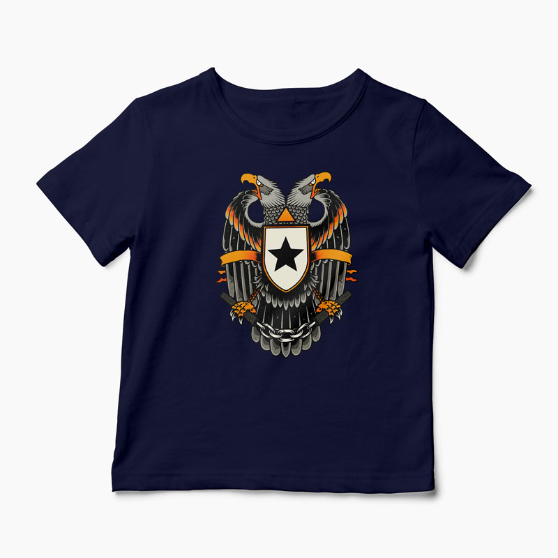 Tricou Vultur Stea - Copii-Bleumarin
