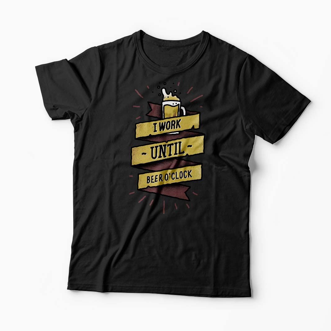 Tricou Work Until Beer O'clock - Bărbați-Negru