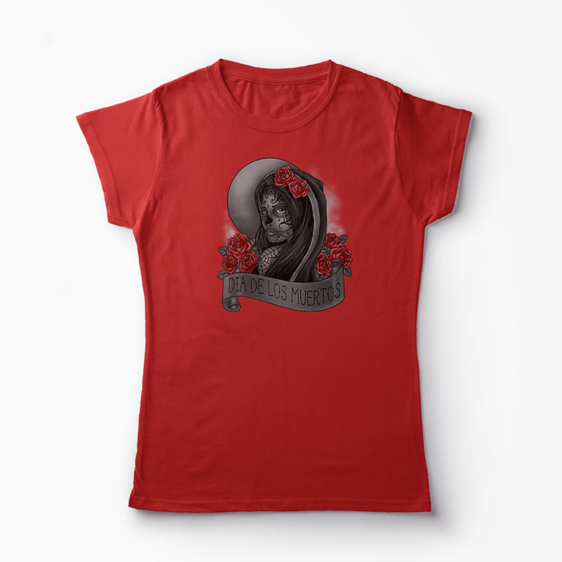 Tricou Ziua Mortii - Femei-Roșu