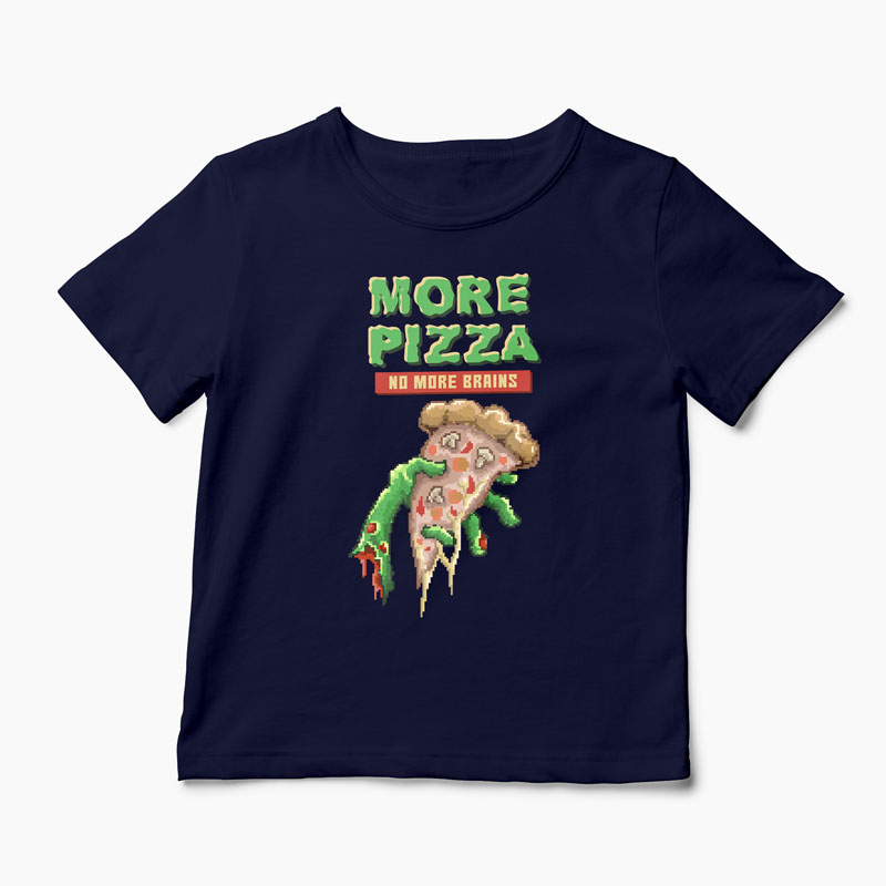 Tricou Zombie Pizza - Copii-Bleumarin