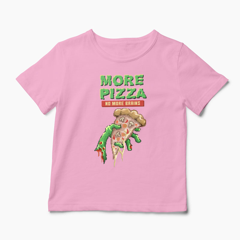 Tricou Zombie Pizza - Copii-Roz
