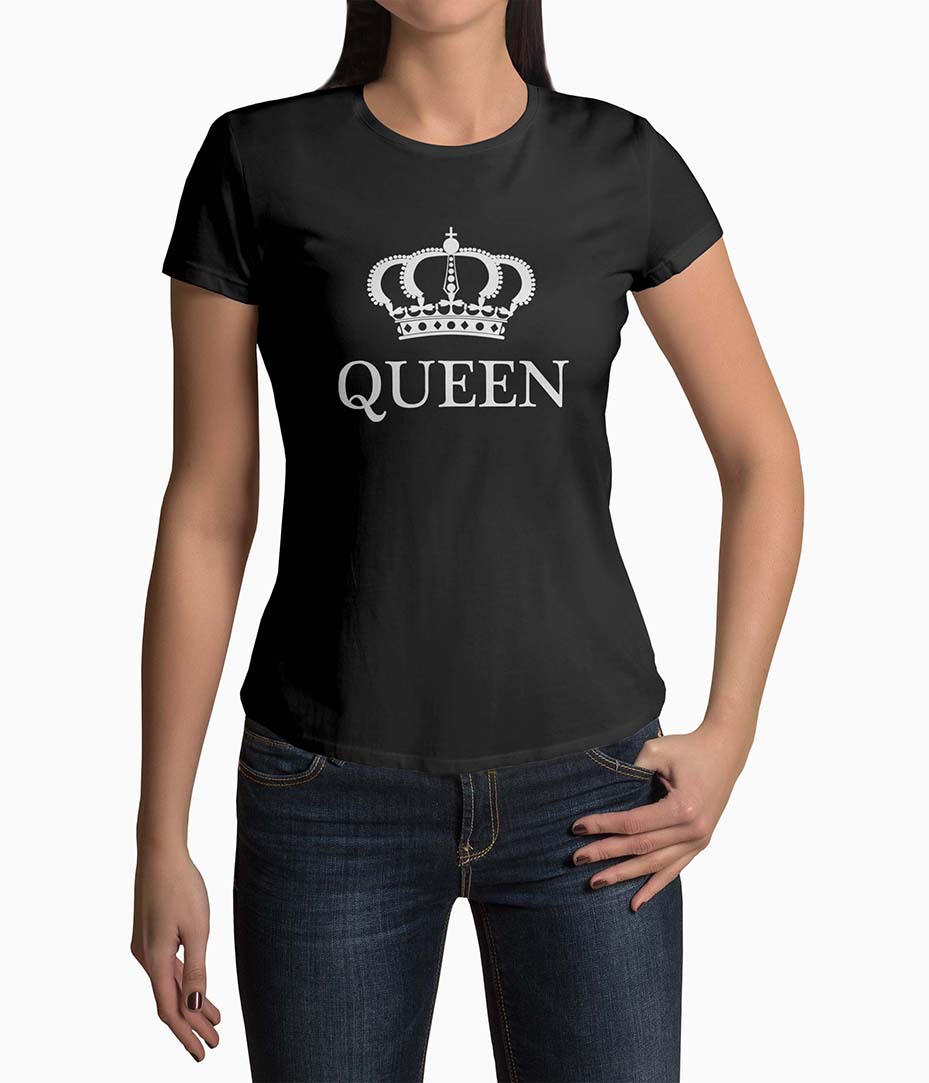 Tricou Femei Personalizat Queen Coroana - Femei-Negru