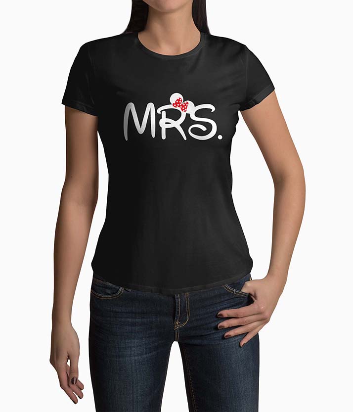 Tricou Femei Personalizat Mrs - Femei-Negru