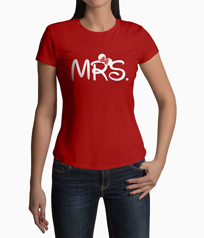 Tricou Femei Personalizat Mrs - Femei-Roșu